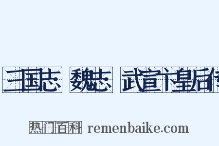 三国志·魏志·武宣卞皇后传是什么意思的图片